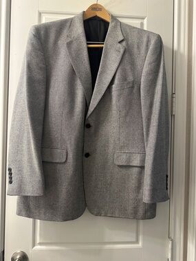 Lands' End Black and White Tweed  Men's Sport Coat